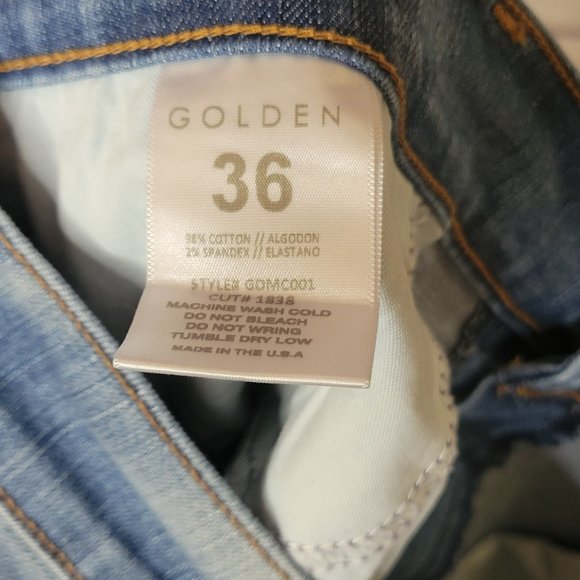 Men's Golden Jeans Signature Blanco Denim Like New Size 36 - Picture 8 of 8